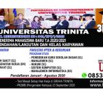 Dukung Program Indonesia Maju SDM Unggul, Universitas TRINITA Buka Pendaftaran Mahasiswa Baru